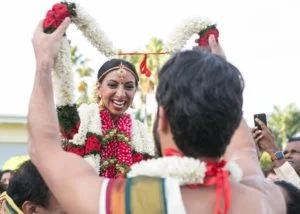 The Tamil bride. Nithya Krishnan on her wedding day.
