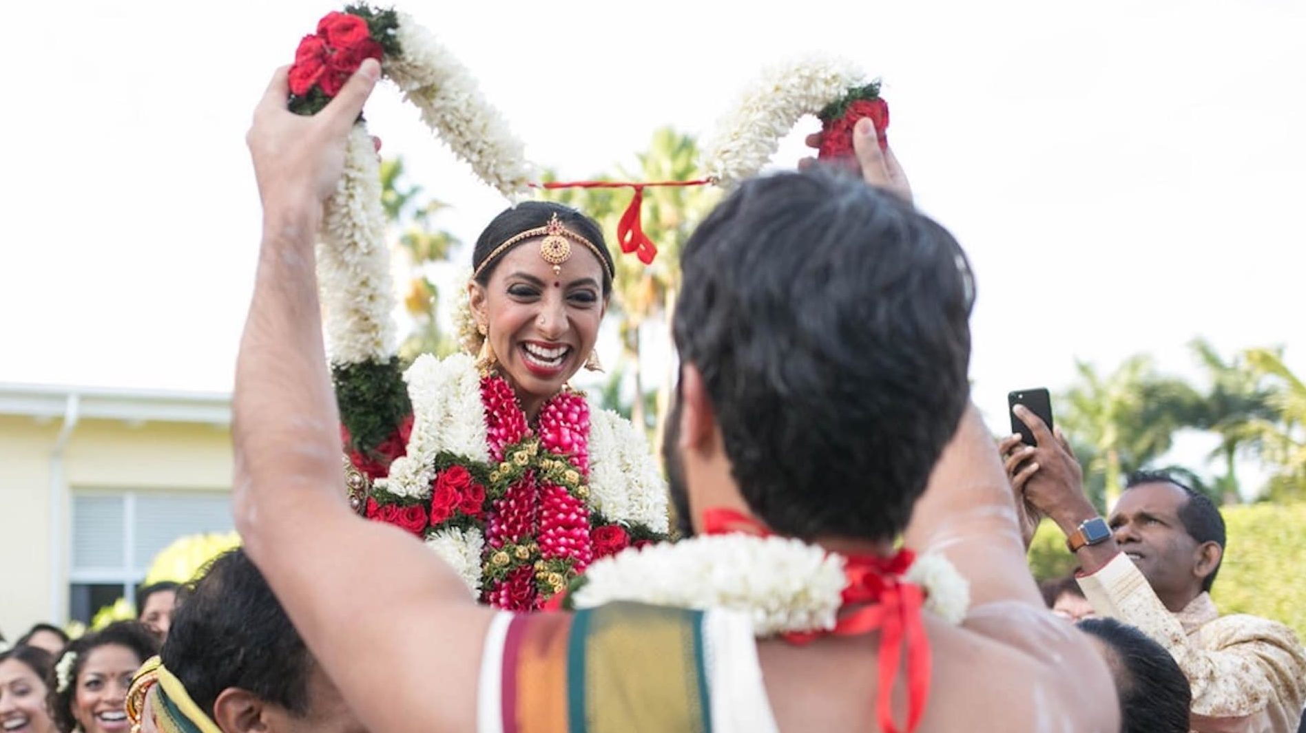 The Tamil bride. Nithya Krishnan on her wedding day.